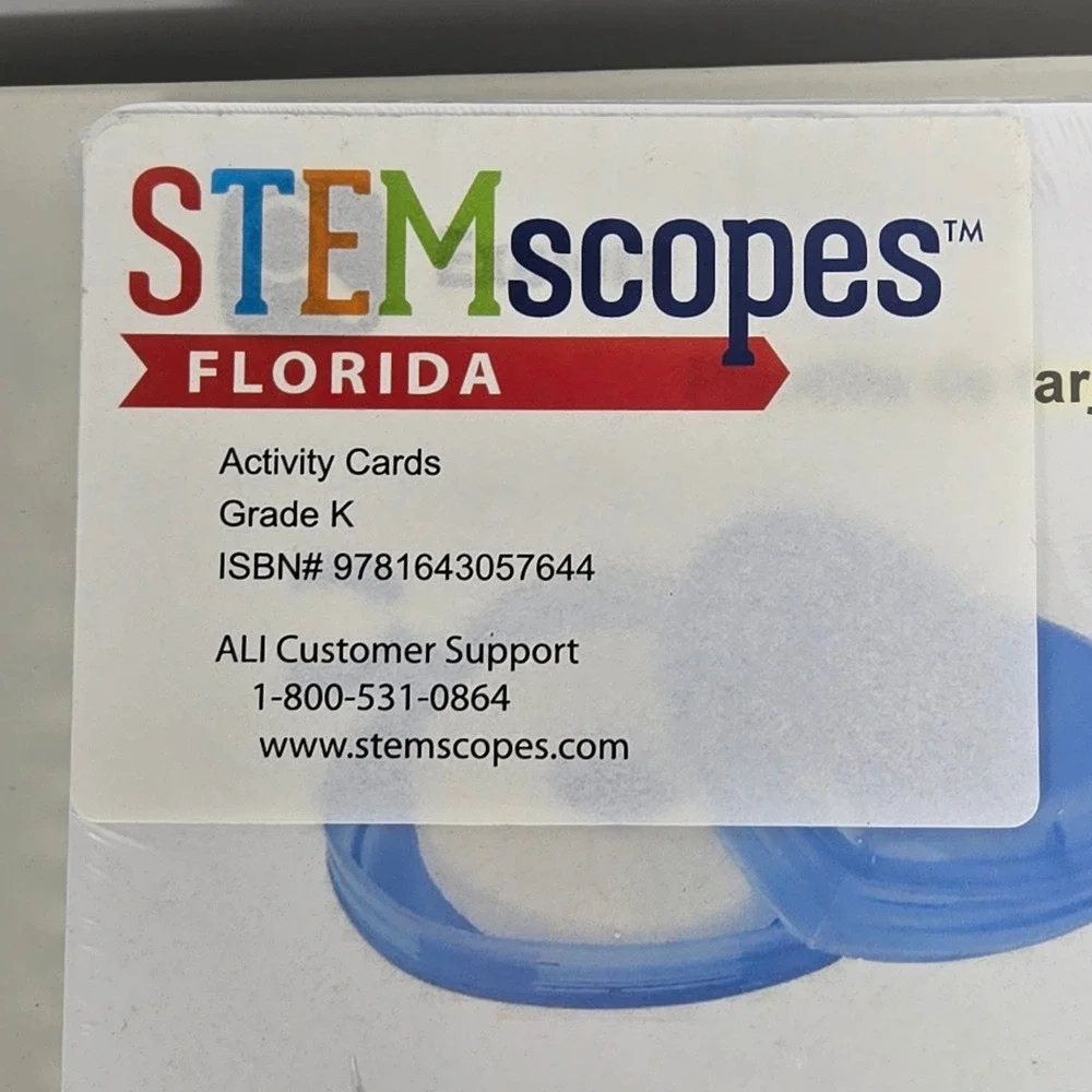 STEMscopes Florida Activity Cards Grade K Properties of Object 9781643057644 NEW